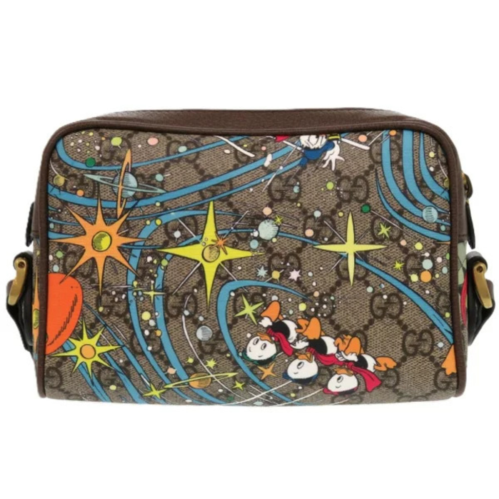 Gucci Duck Disney GG Supreme Shoulder Bag Leather Donald Brown